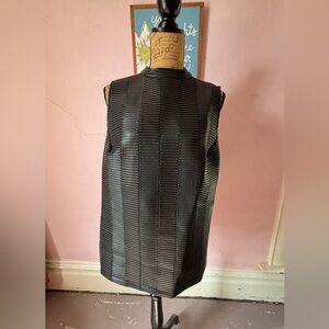 Ashley Stewart Black Textured Top